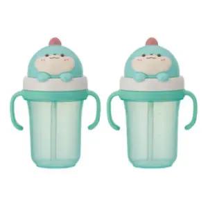 에.디.슨 유아컵 귀여운 빨대컵 휴대용 물컵 300ml 공룡