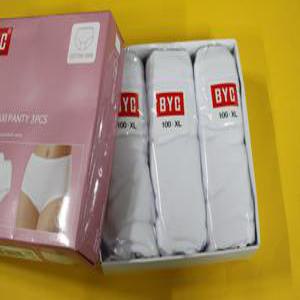 3 P /BYC /화이트 면 100% 팬티 여심 삼각 85-110 비와이씨 요거다