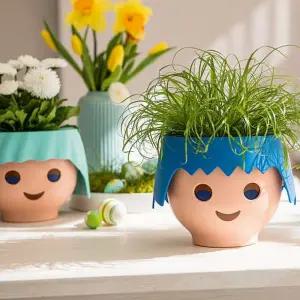 레츄자 플레이모빌 얼굴 OJO 인테리어 화분 플라스틱 저면관수 독일 화분