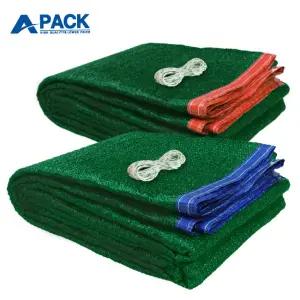 차광망 차양막 그늘막 차광막 : 녹색+흑색 98%사중직 2면봉제 3x4m