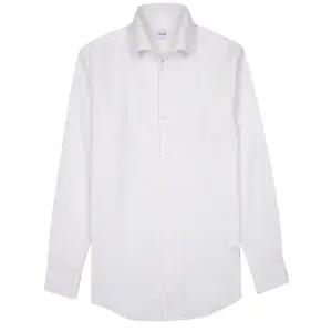 [밴브루](본점)[알비니] 리플 솔리드 원피스카라  슬림셔츠(BLSSL1-116WH)