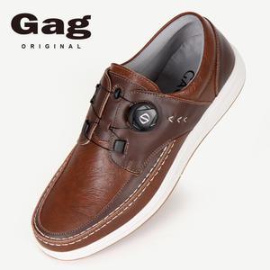 Gag 천연소가죽 끈없는 다이얼 남성캐주얼화 보트슈즈 가죽신발 컴포트화 로퍼 2color