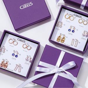 [클라비스] 14k 스와로브스키 일주일 귀걸이 7종세트 EGP001S