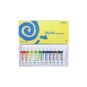 신한 샤미 수채화물감 10ml 12색 초등미술준비물