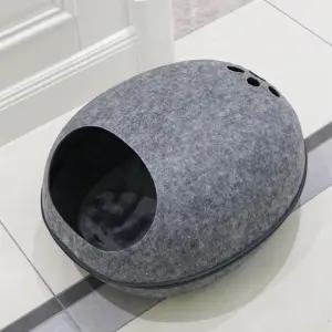 가또나인 완두콩 펠트 고양이 숨숨집 차콜