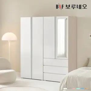 [착불] 리키 1600 M세트 옷장 이불장 미니 아이 작은방 서랍 거울 원룸 슬림