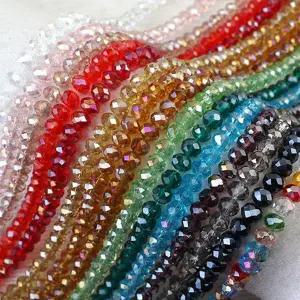 비즈아이 [2-361]크리스탈 론델컷 6mm AB ,1줄(약75개)