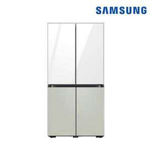 삼성 BESPOKE 정수기 냉장고 4도어 프리스탠딩 833L 새틴화이트 새틴세이지그린 (RF85C96X2APWSG)