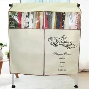 필그림 국산 부직포 빅 드레스 행거커버 옷커버(92cm) - 강아지 디자인