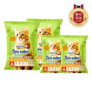 LG 데오토일렛 감자 사막화 Zero 고양이모래 2L 2개 + 4L 2개