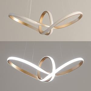 LED 펜던트 식탁등 러블리 리본 골드 오스람칩 카페 인테리어 주방등 L-뫼600