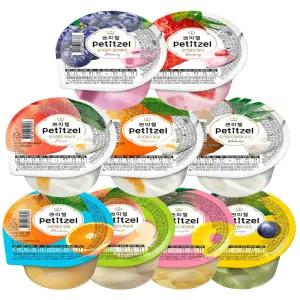 쁘띠첼 떠먹는 컵 과일젤리 밀감 포도 복숭아 파인애플 블루베리 딸기 화이트코코 210g 6개입