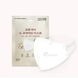 코튼데이 KF94 순면한지 마스크 50매 (1매×50개/화이트/중형)