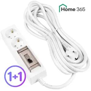 1+1 홈365 국산 고용량 멀티탭 2구 7M 에어컨 냉장고 멀티콘센트