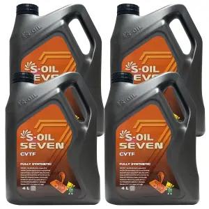 에스오일 세븐 CVTF 무색 4L x 4개 1박스 100% 합성 CVT 미션오일 (모비스 SP-CVT1 르노 NS3 토요타 FE 혼다 HCF2 벤츠 MB 236.20)