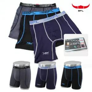 [페스타 특가] 인생라인 남성 사방스판 매쉬 롱드로즈 3종세트 (3303)