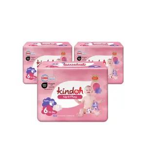 킨도 뉴업앤플레이 팬티형 기저귀 6단계 점보 28매x3팩 84매