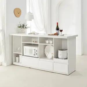 아이앤 스테른 아일랜드 식탁 3서랍 대리석 홈바 1700