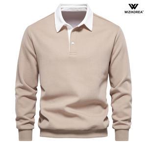 남성 긴팔 배색 카라 티셔츠 봄 가을 맨투맨 WI050T