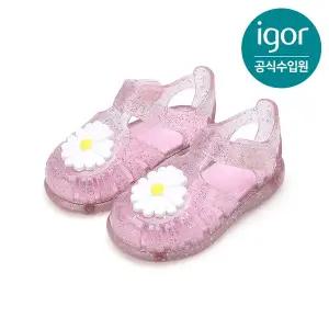 [트래드후스](센텀시티점)[IGOR] 이고르 토비 글로스 플라워 젤리슈즈 핑크 키즈샌들 여름샌들 유아샌들...