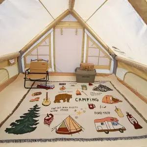 크로퍼스 캠핑일러스트 블랭킷 카페트 180x260 (CGR-027)