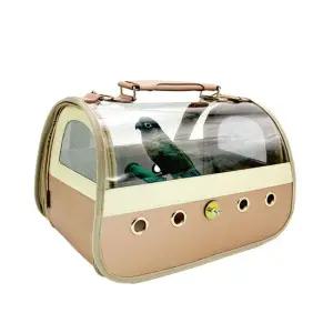 버코 골드 투명창 투톤 앵무새 이동가방 코뉴어 왕관 목도리 퀘이커 카이큐 가벼운 이동장