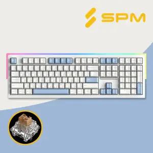 SPM 몽돌 키보드 PL108W 아라 풀배열 화이트 저소음 새벽축 택타일