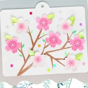 5인용 유아 벚꽃 나무 간단한 봄 액자만들기 키트 토탈공예 초등저학년미술