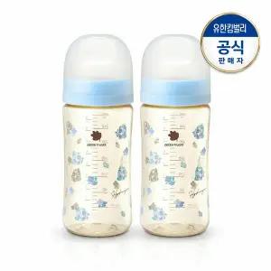 [그린핑거]베베그로우 PPSU 수국 젖병 트윈팩 280ml(노꼭지)