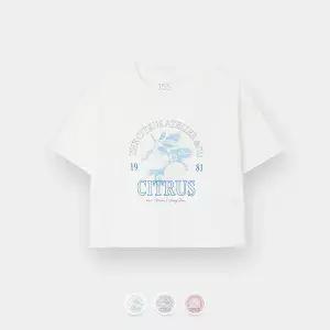 [지오다노주니어] 03395530 여아 코튼 저지 프린트 반팔티