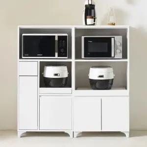 에보니아 알바 전자렌지 주방 수납장 600 일반형 플러스형 / 렌지대 전자레인지 밥솥 선반 밥솥장