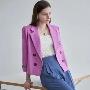 [르니앤맥코이]린넨 블렌드 롤업 숏 자켓 ML07JK270HJY