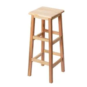 우드 바스툴 사각 의자 높이 보조 스툴 원목 홈바 바텐