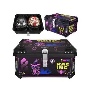 65L 플라스틱 탑박스 대용량 셀프장착 가방 배달 대행 바이크 초경량 오토바이 통 스쿠터