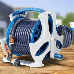 고압 분사기 다용도 청소용 거치대 릴 호스 30m 물호스 가정용 세트 베란다 원터치 고정식 분무 용품 자동