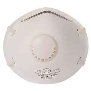 크린탑-안면 부과식 방진 마스크 420VW 1급(분진 미스트 흄) (통(10개))/밸브형/숨쉬기편한/실험실/청소