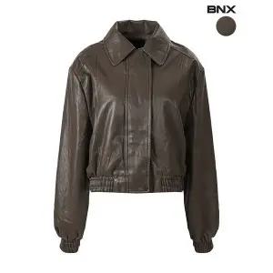 [하프클럽/]여성 크롭 레더 봄버 점퍼