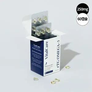 씽크라이크펫 순도80% KD파마 강아지 오메가3 250mg 60캡슐 피부 관절 영양제 바이탈케어 알티지