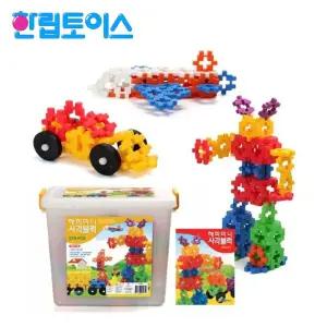 한립토이스 해피 미니 사각블럭 378pcs/패턴/블록/연결/블럭/블럭쌓기/끼우기블럭/장난감/EQ눈송이/아트/눈