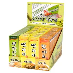 24개 조선문방구 소스 모양 형광펜 1박스