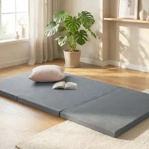 국산 5T 고밀도 우레탄폼 단단한 접이식 3단 매트 코지슬립 토퍼