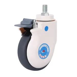 병원 우레탄 목욕카 바퀴 논스톱 교체용 브레이크 휠 보조용품