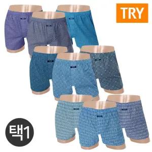 (30%즉시할인) TRY 노하우박서 트렁크 택1 (3매입) 남자팬티 남성속옷