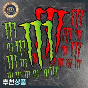 야마하 혼다 스즈키 가와사키용 반사 레드 몬스터 에너지 스티커 로고 데칼