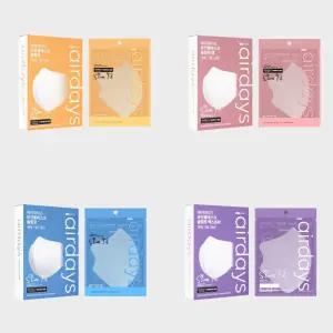 에어데이즈 슬림핏 마스크 KF94 화이트 x 10매입/보건/일회용/사이즈/비말차단/위생/청결/청정/황사/외부오