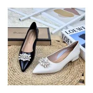 제이시 3cm 웨딩슈즈 통굽 여자 단화 플랫슈즈 K394