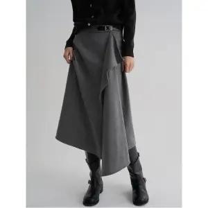 [에잇세컨즈] 언발란스 비죠 스커트  그레이 (356127SM03)