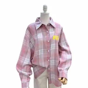 [하프클럽/에잇컨셉]레터링 체크 루즈 남방 C26B7FNB024