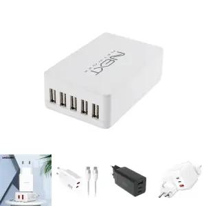 넥스트유 USB 5포트 AC 충전기/휴대폰/초고속/핸드폰/C타입/멀티/아이폰/급속/스마트폰/여행용/어댑터/업소