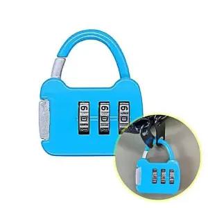 [라일리] Rly 여행용 가방 미니 다이얼 자물쇠 비밀번호 블루